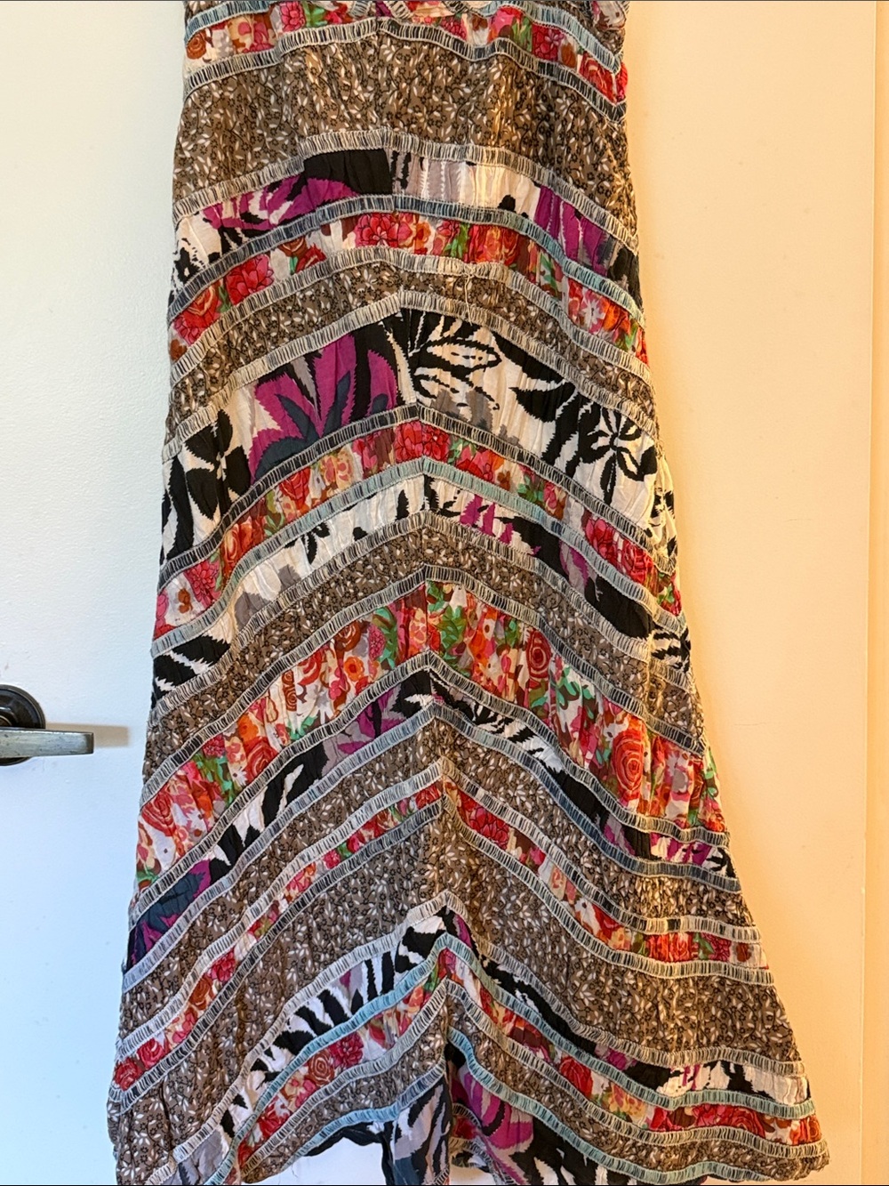 Free People Multicolor Mixed-Print Maxi Skirt